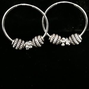 .925 Sterling Silver Endless Hoops